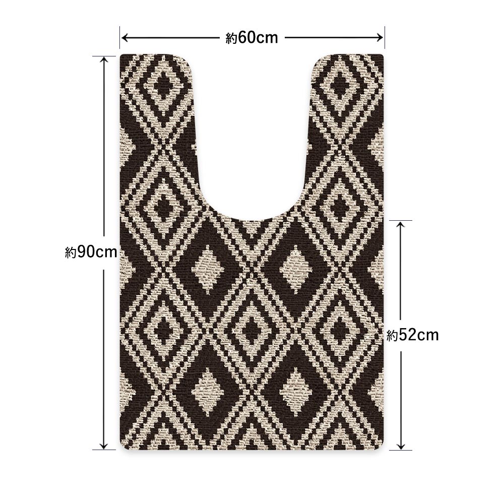 拭ける トイレマット Sheete me! シーテミー ロングタイプ 60cm×90cm アフリカン1