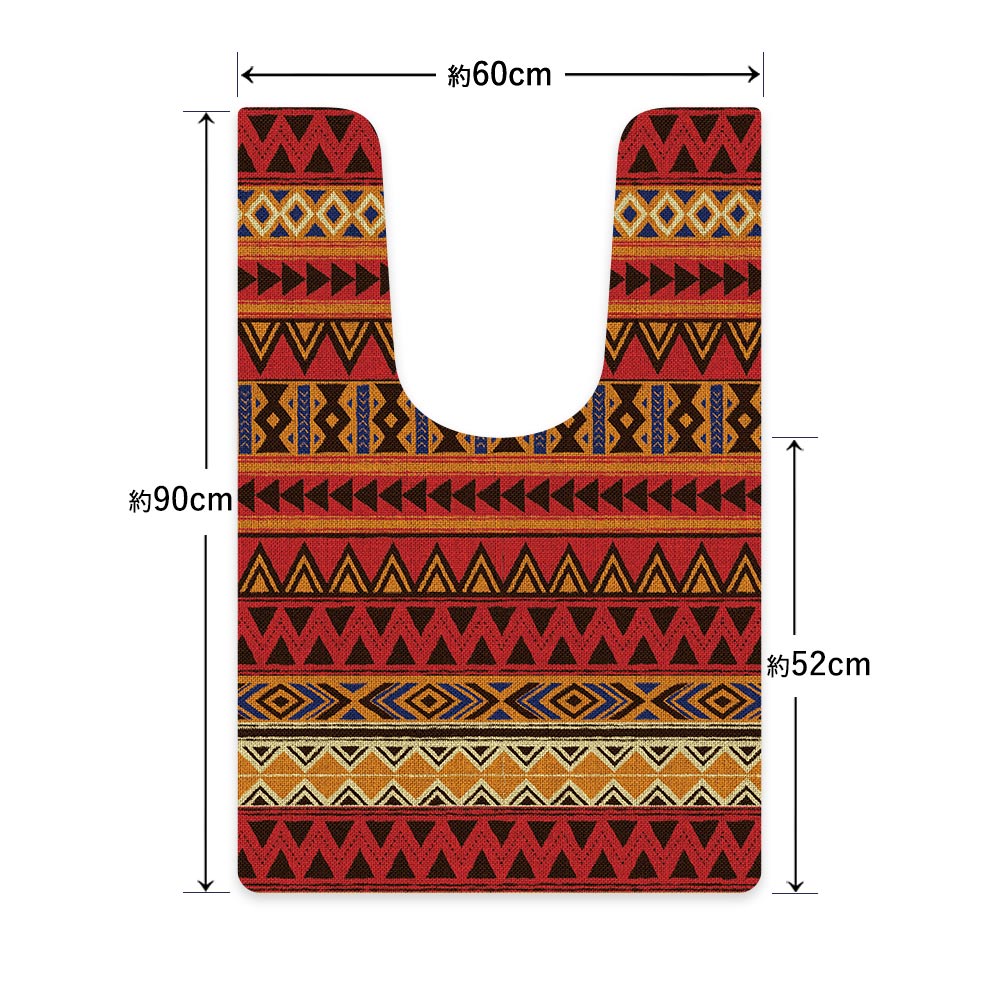 拭ける トイレマット Sheete me! シーテミー ロングタイプ 60cm×90cm アフリカン2