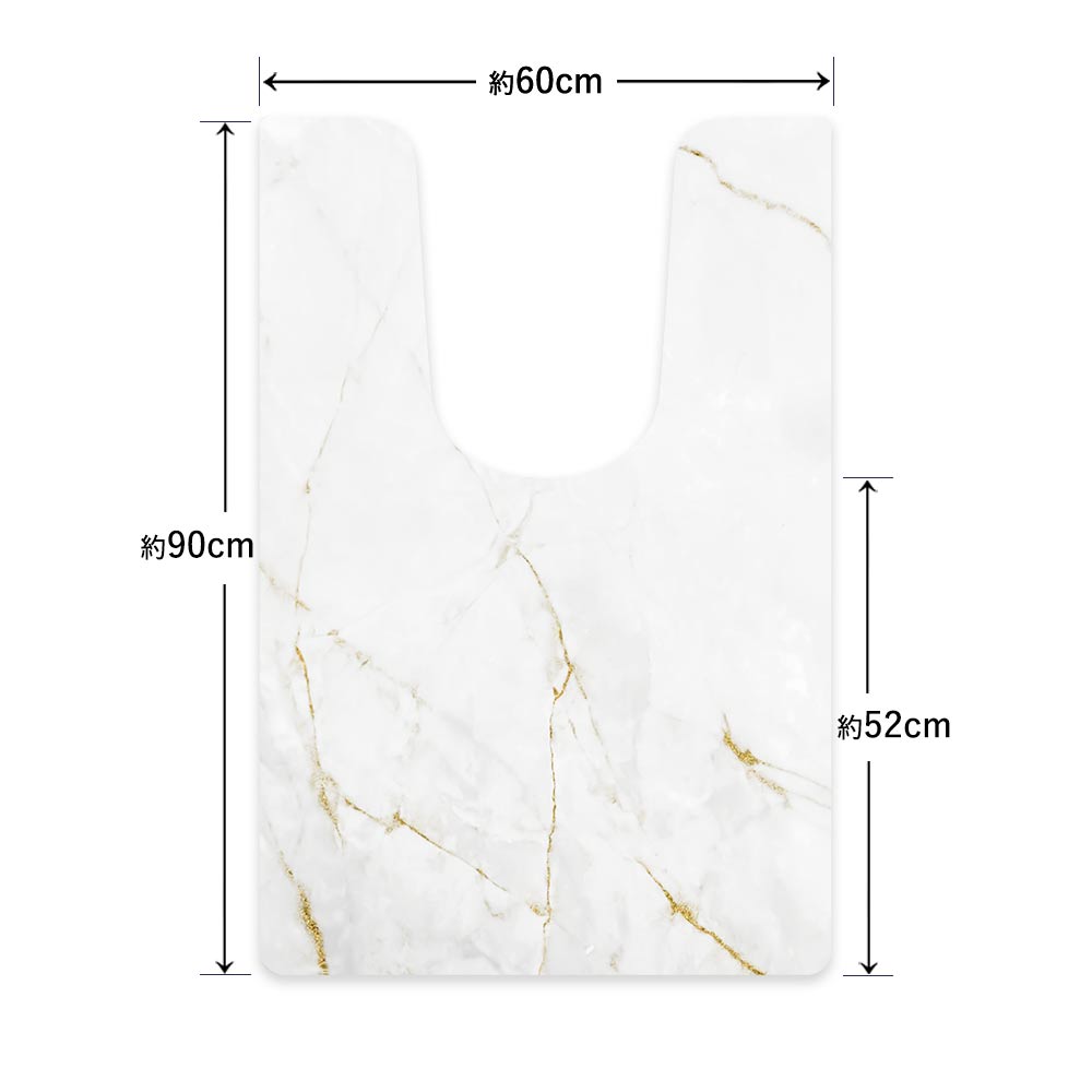 拭ける トイレマット Sheete me! シーテミー ロングタイプ 60cm×90cm ゴールドベイン