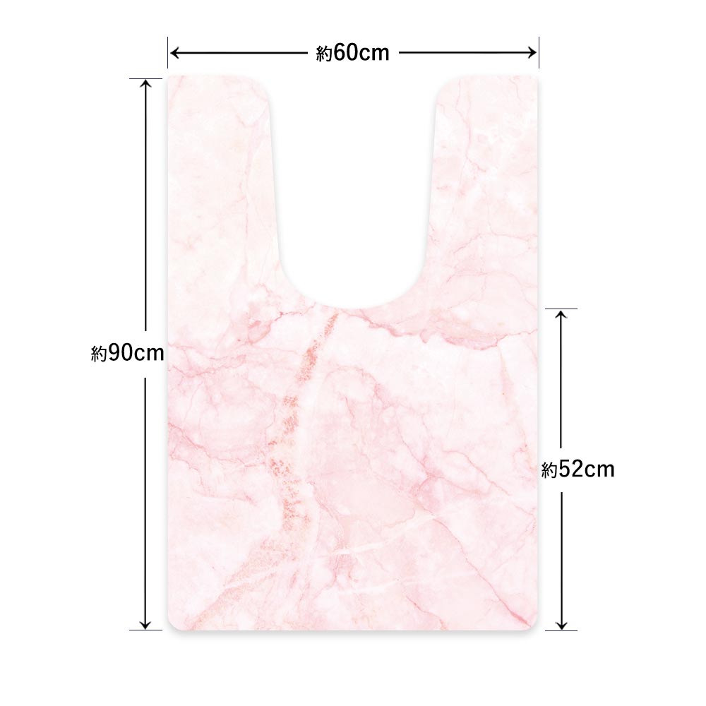 拭ける トイレマット Sheete me! シーテミー ロングタイプ 60cm×90cm ローザオーロラ