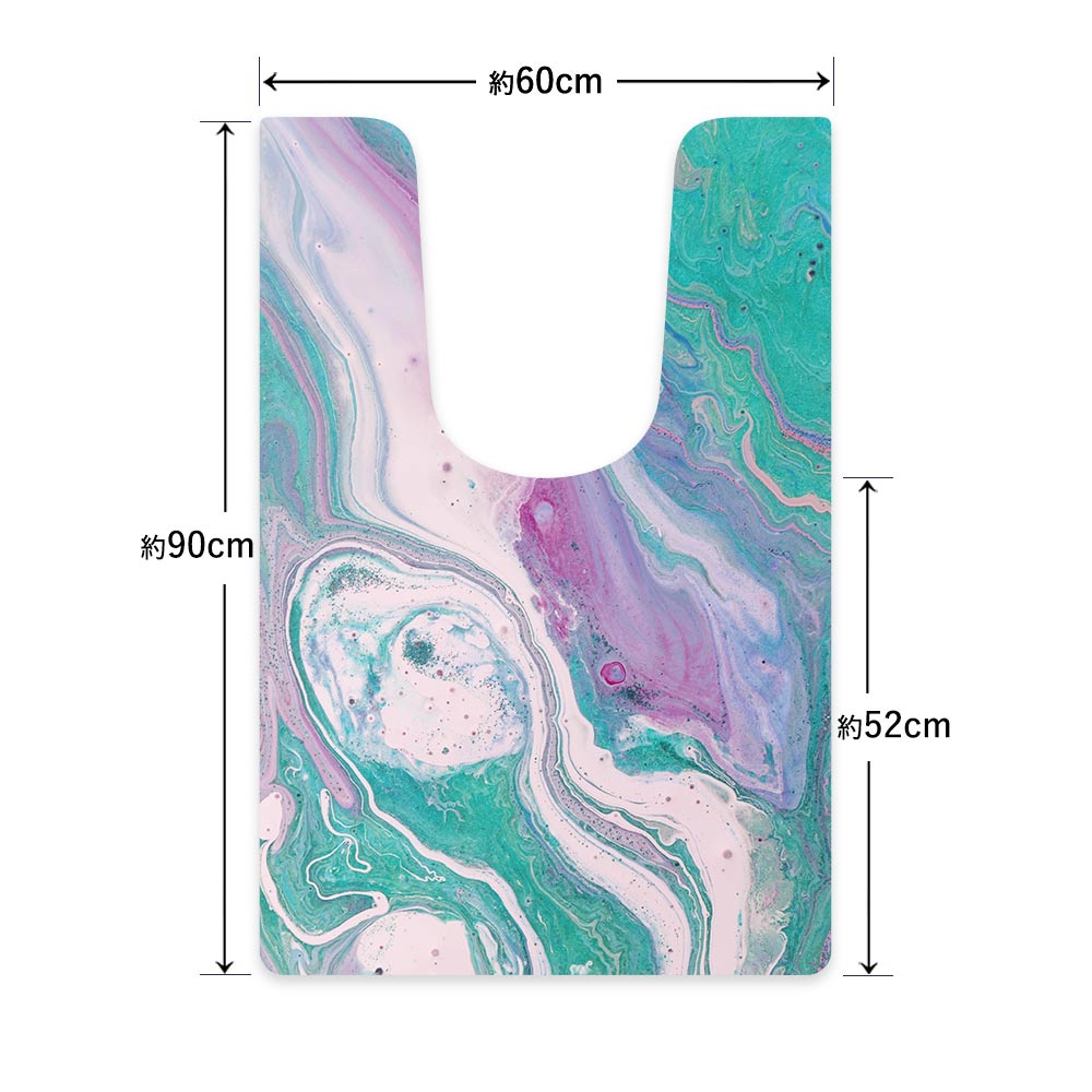 拭ける トイレマット Sheete me! シーテミー ロングタイプ 60cm×90cm アクリリックコスモ A08