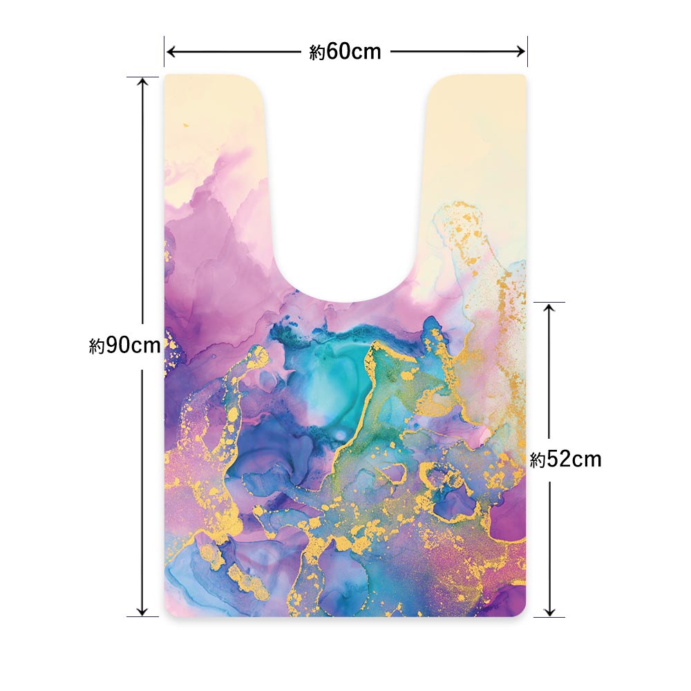 拭ける トイレマット Sheete me! シーテミー ロングタイプ 60cm×90cm ウォータリングドリーム W09