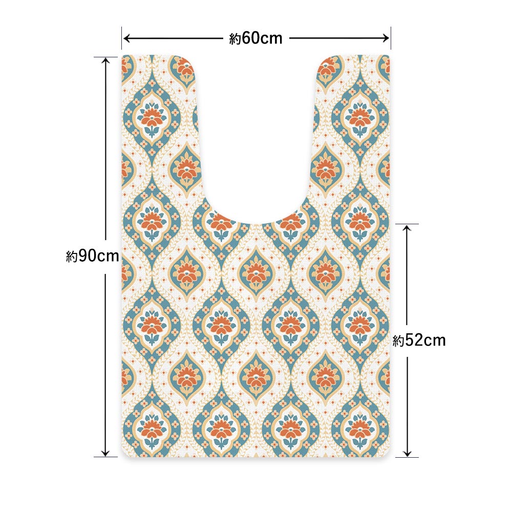 拭ける トイレマット Sheete me! シーテミー ロングタイプ 60cm×90cm ビンテージパターン アリス