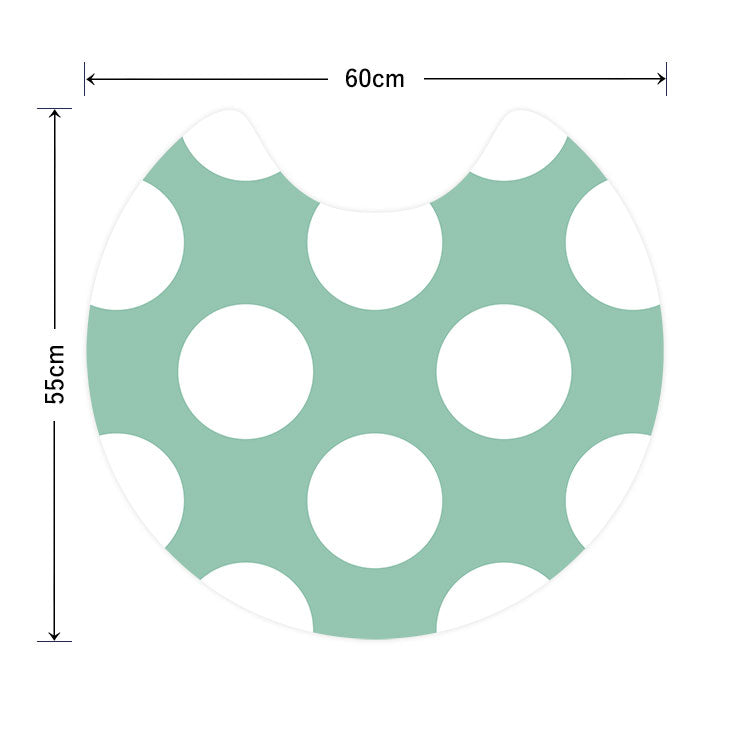 拭けるトイレマット 「Sheetan シータン」 サークル ドット01 ミント×ホワイト 60cm×55cm