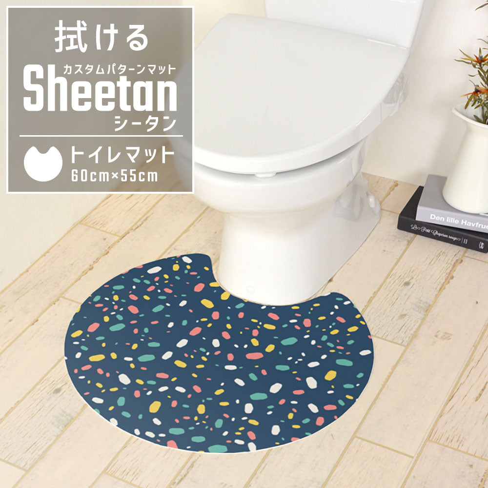 カスタムパターンマット Sheetan シータン トイレマットサークル 60cm×55cm