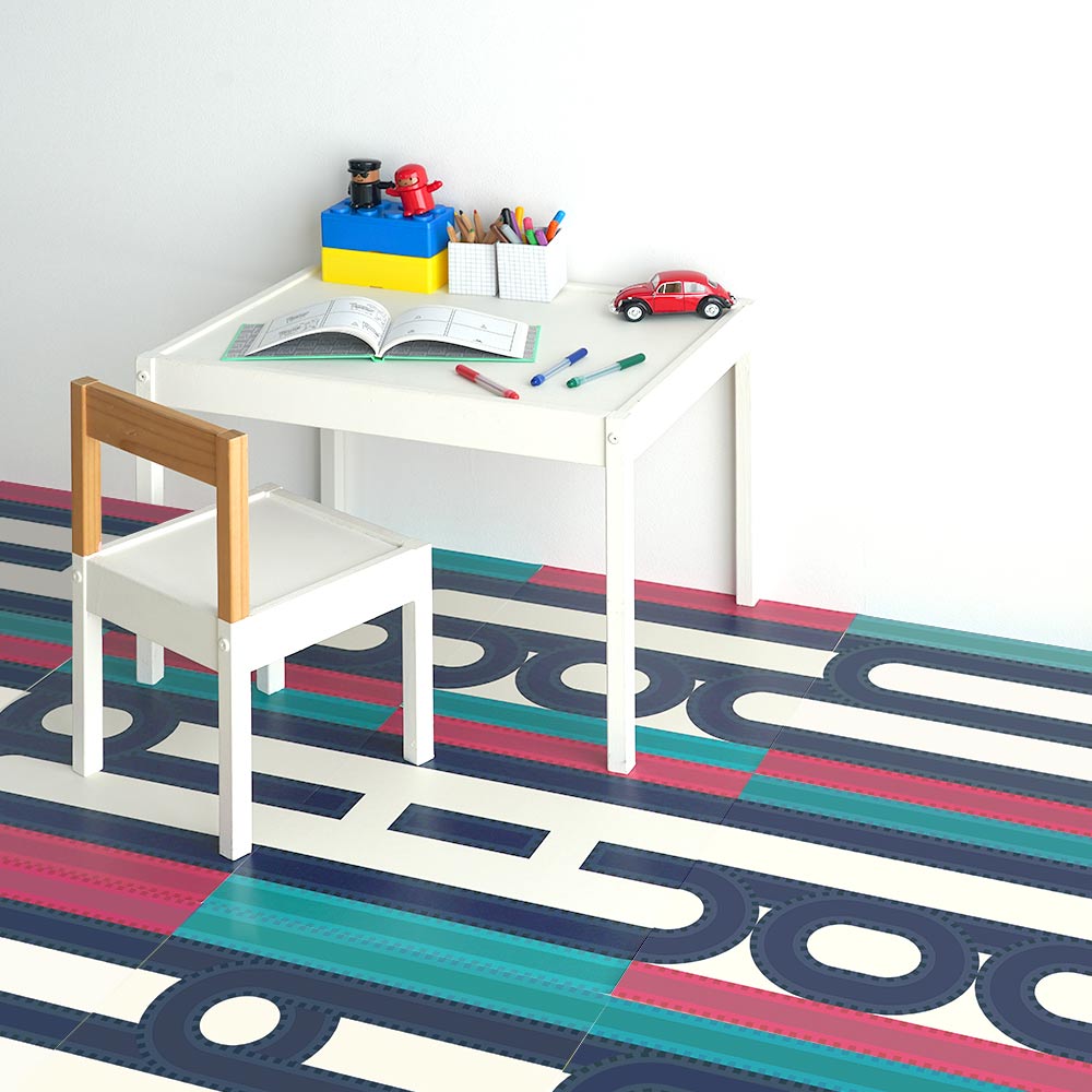 チェアマット　SHUPON シュポン（ネイビー） LサイズAセット