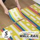 貼ってはがせる クッションフロアタイル WALL-RAIL SHUPOY シュポーイ（イエロー） Sサイズ （22cm×22cm） 16枚セット