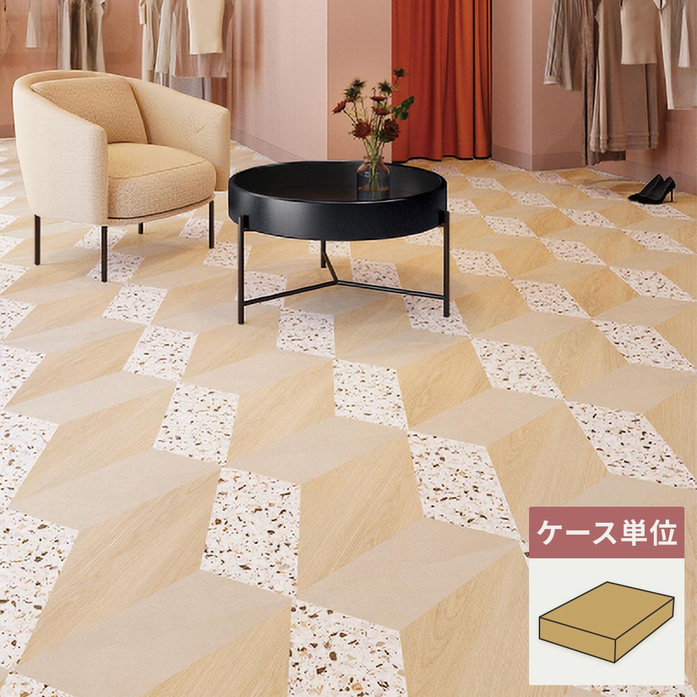 フロアタイル サンゲツ ウッド ジオミックス 【1ケース(16枚入)単位で販売】 IS-2013