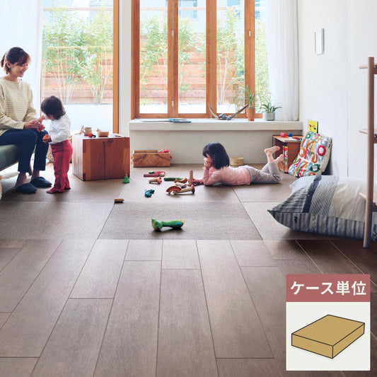 フロアタイル サンゲツ ウッド アデルウォルナット 【1ケース(15枚入)単位で販売】 WD-2048