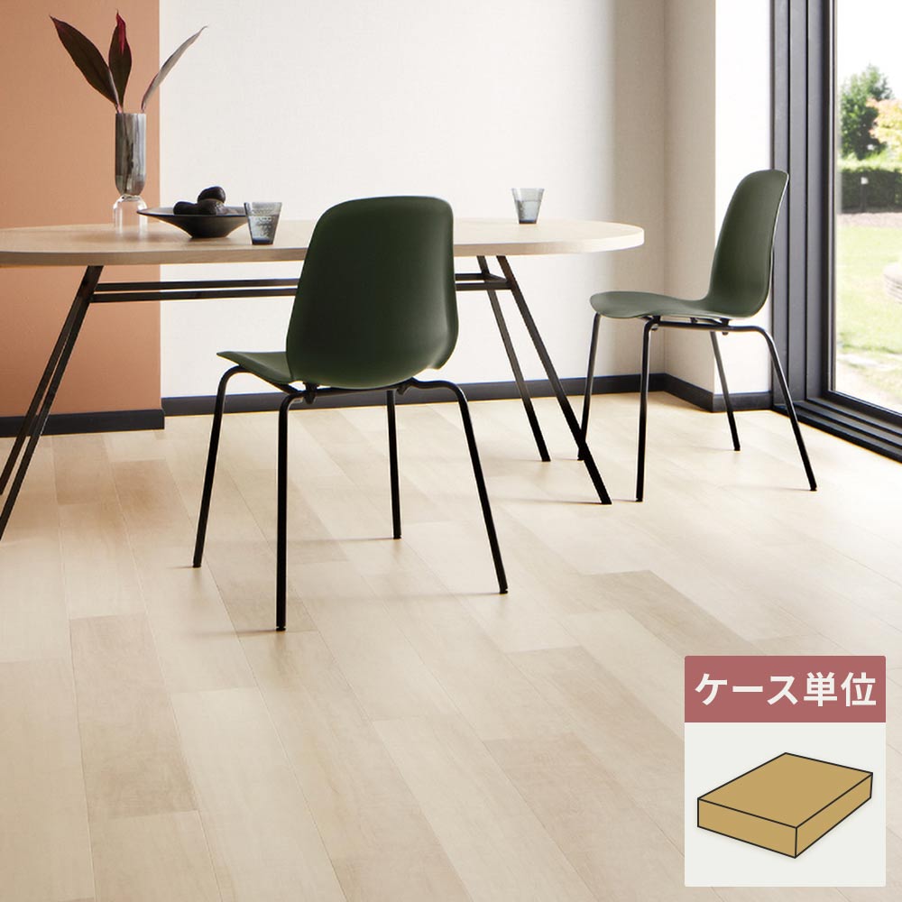 フロアタイル サンゲツ ウッド シルキーメイプル 【1ケース(24枚入)単位で販売】 WD-2077