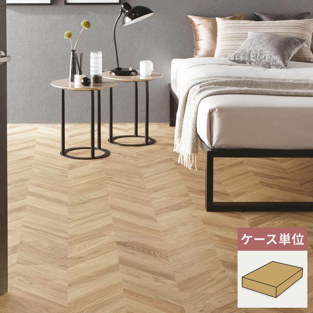 フロアタイル サンゲツ ウッド フレンチヘリンボーン 【1ケース(14枚入)単位で販売】 WD-2114