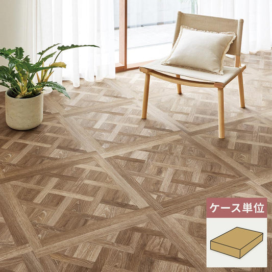 フロアタイル サンゲツ ウッド ドライパーケット 【1ケース(9枚入)単位で販売】 WD-2121