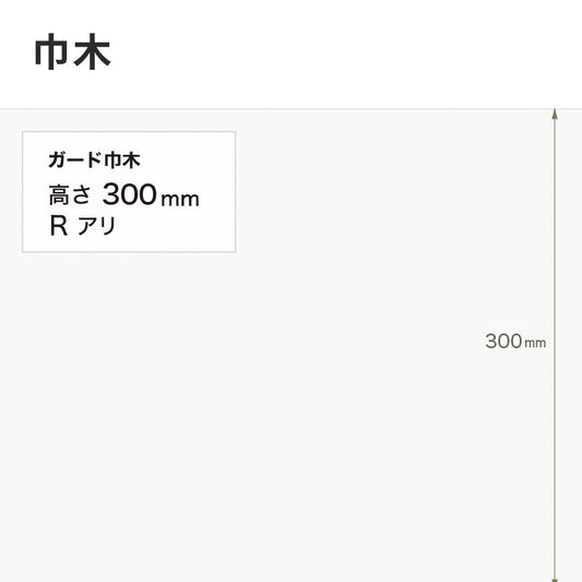 ガード巾木（プレーン） サンゲツ 300mm 【1巻き(9m)単位で販売】 Rあり W-122G