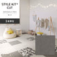 洗えるタイルカーペット サンゲツ  STYLE KIT+ CUT 【1枚単位で販売】 KIT-1636 ペッパー 吸着タイプ 床暖房対応 消臭