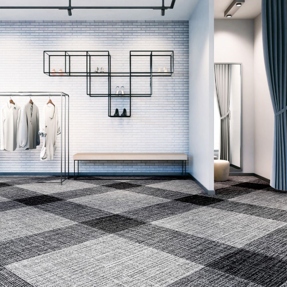 業務用タイルカーペット サンゲツ NT350 NT-3150シリーズ DROP CHECK 【1枚単位】 NT-31502 のりなし 中歩行 制電 土足OK オフィス