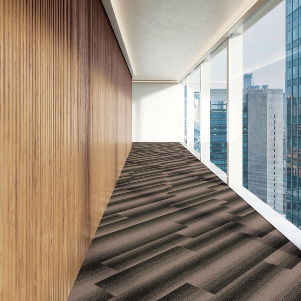 業務用タイルカーペット サンゲツ NT350 NT-3160シリーズ GRADATION PLANK 【1ケース（12枚）単位】 NT-31602 のりなし 中歩行 制電 土足OK オフィス