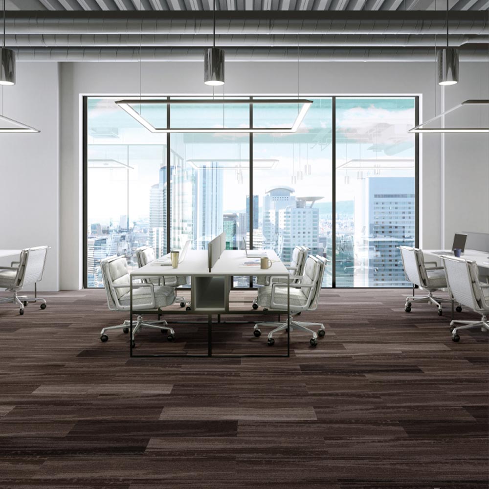 業務用タイルカーペット サンゲツ NT700 NTH-7020 F-ecoシリーズ WOODY PLANK F ウッディプランク F 【1ケース（12枚）単位】 NTH-70206 のりなし 重歩行 制電 土足OK オフィス