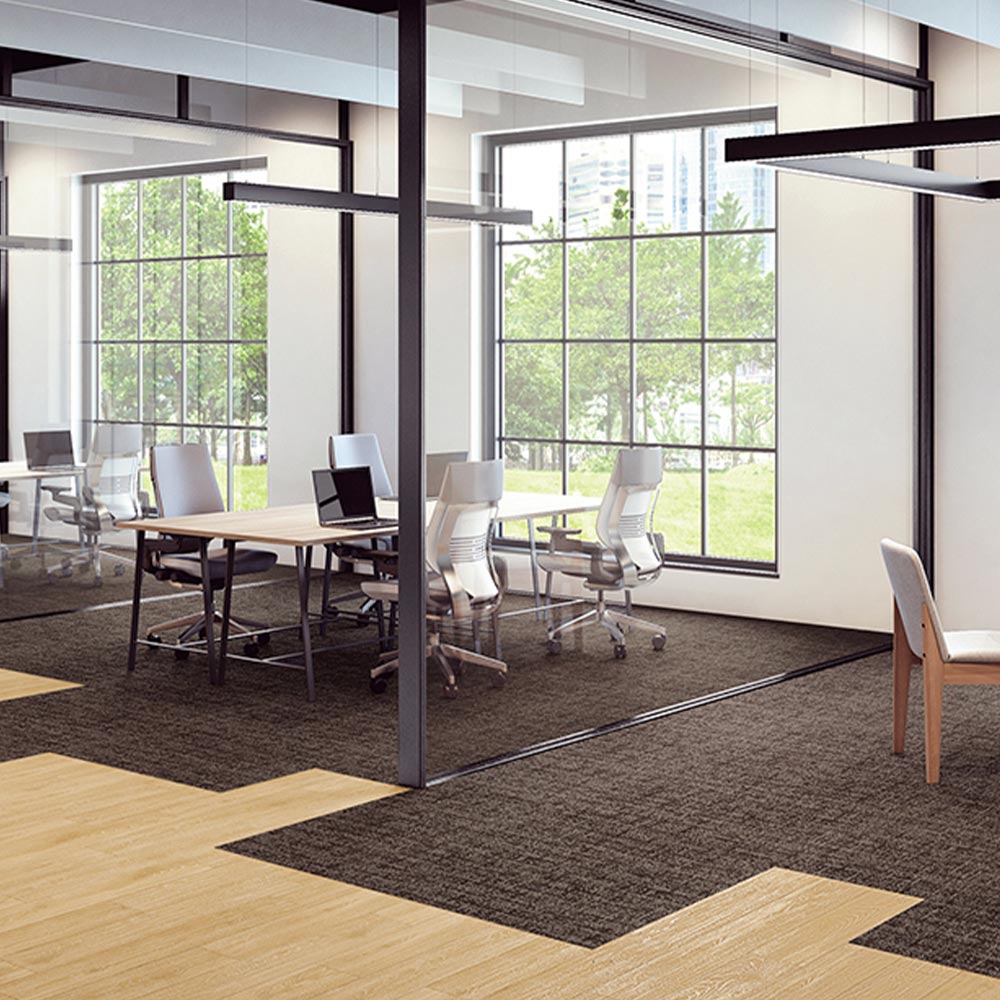 業務用タイルカーペット サンゲツ NT700 NTH-7060 D-ecoシリーズ DUNGAREE LAYERD D ダンガリー・レイヤード D 【1枚単位】 NTH-70605 のりなし 重歩行 制電 土足OK オフィス