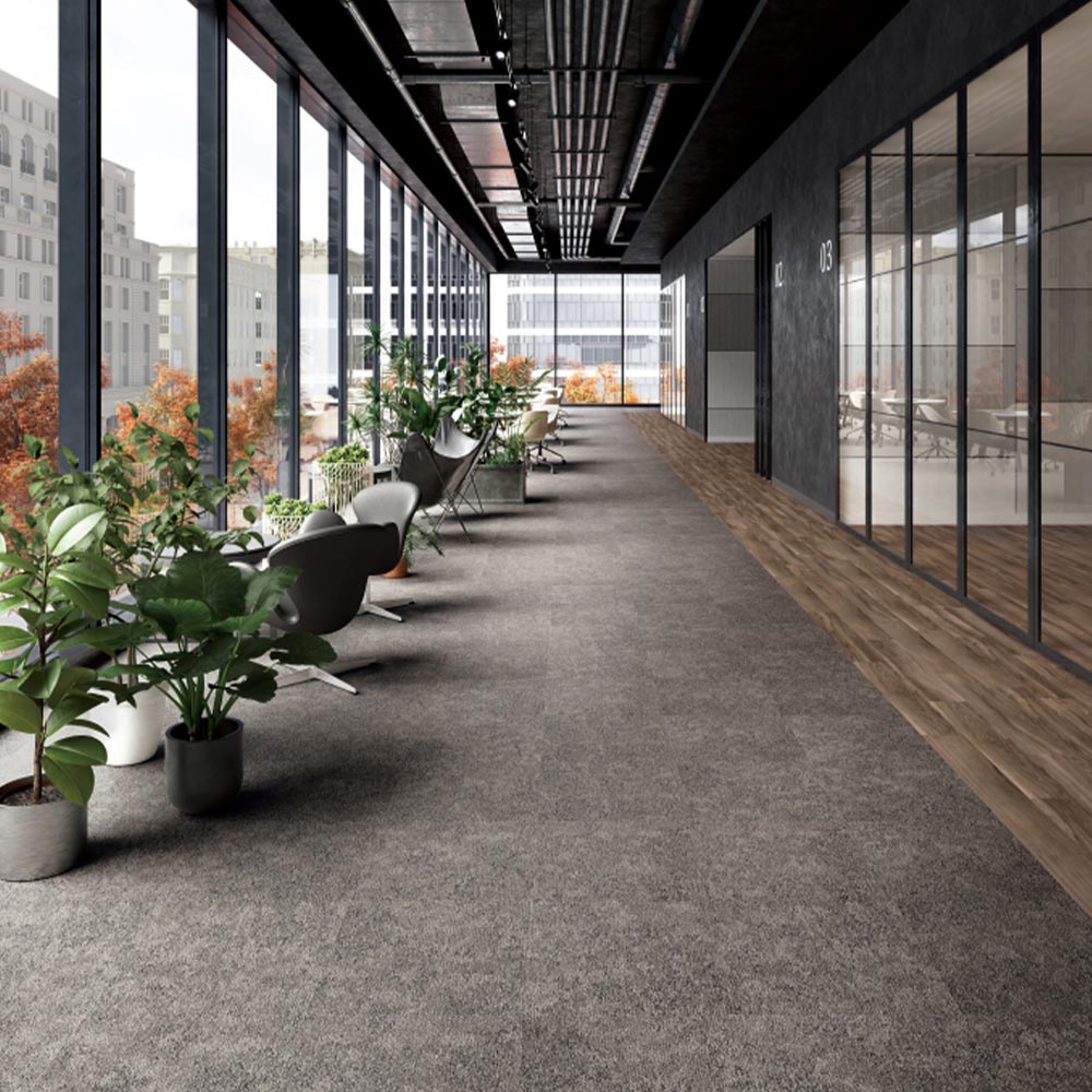 業務用タイルカーペット サンゲツ NT700 NTH-7160 F-ecoシリーズ TEXTURED MATERIAL F テクスチャードマテリアル F 【1ケース（20枚）単位】 NTH-71603 のりなし 重歩行 制電 土足OK オフィス