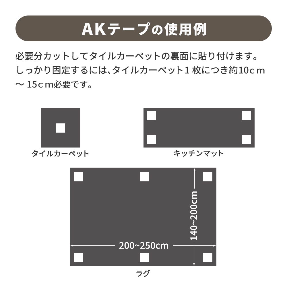 タイルカーペット固定用テープ 東リ AKテープ 1巻き単位販売