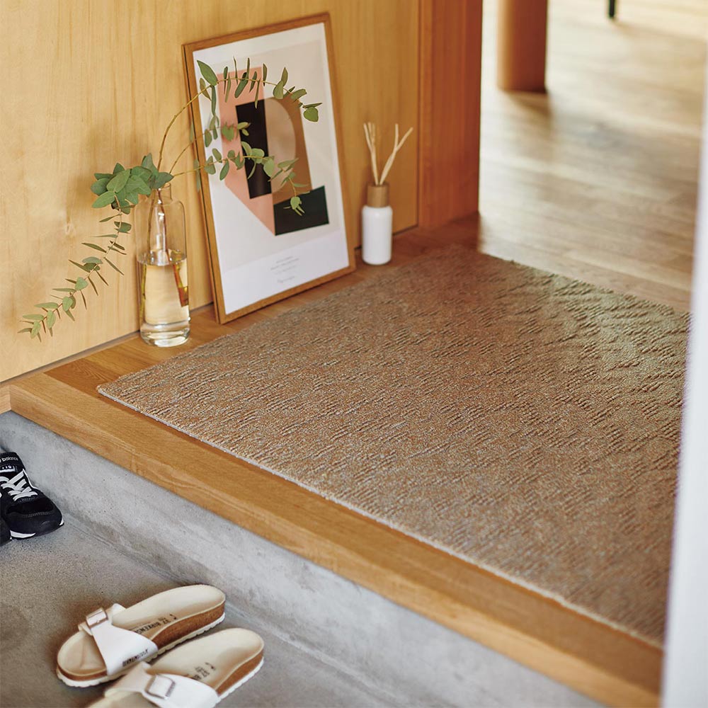 洗えるタイルカーペット 東リ ファブリックフロア アタック1100 スフレニット 【1枚単位で販売】 AK1104 ライトブラウン 吸着タイプ 床暖房対応