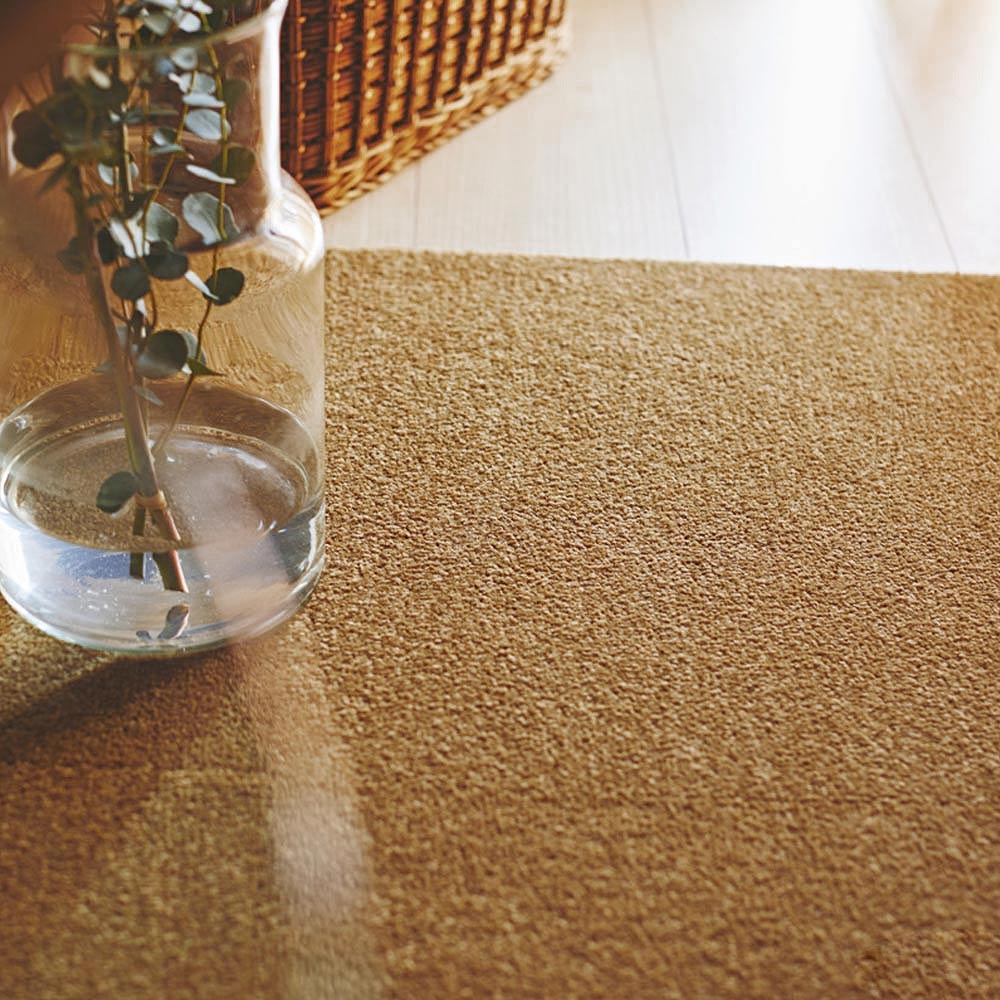 洗えるタイルカーペット 東リ ファブリックフロア アタック270 キャンバスファイン 【1枚単位で販売】 AK2717 キャメル 吸着タイプ 床暖房対応