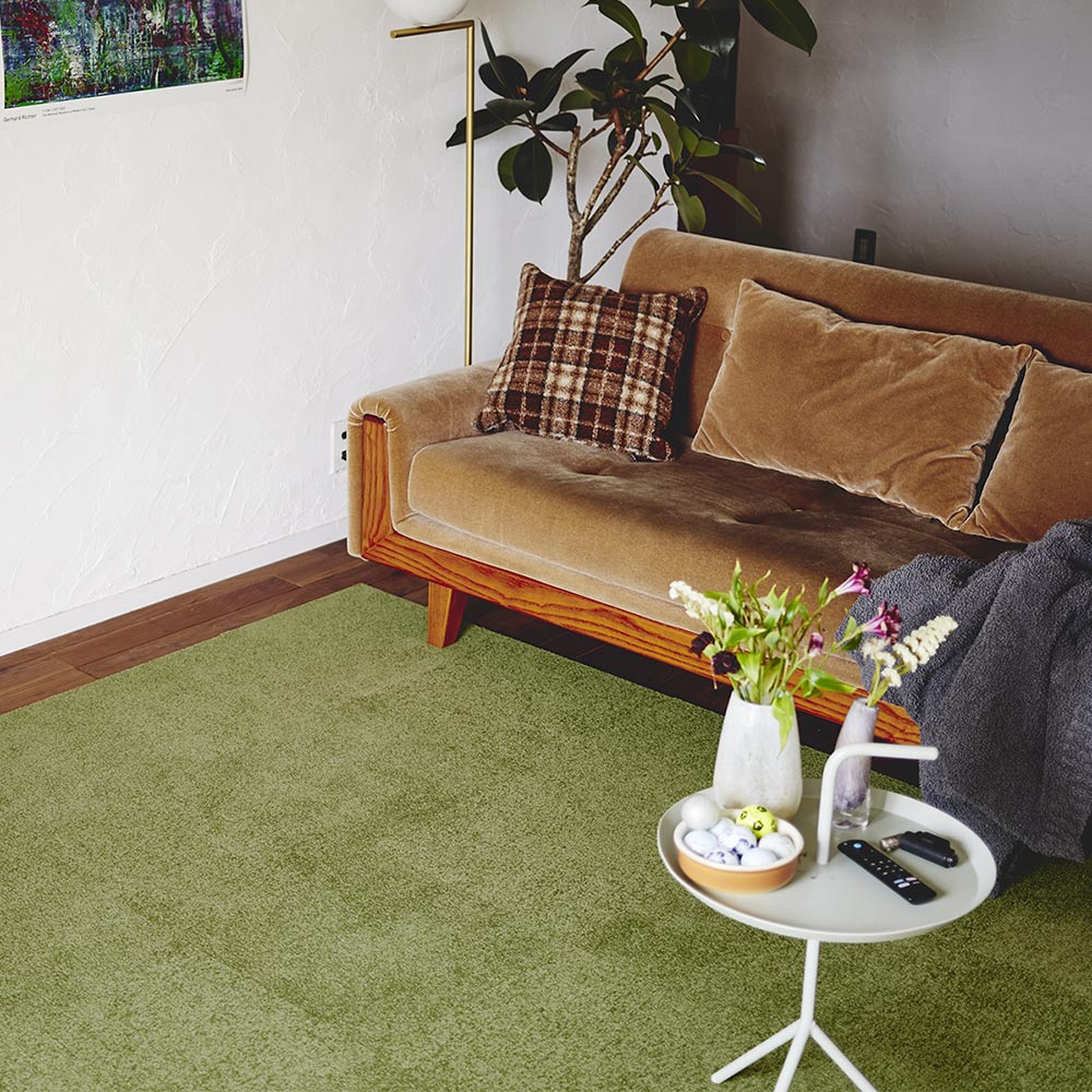 洗えるタイルカーペット 東リ ファブリックフロア アタック270 キャンバスファイン 【1枚単位で販売】 AK2719 リーフ 吸着タイプ 床暖房対応