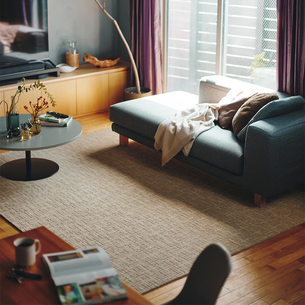 洗えるタイルカーペット 東リ ファブリックフロア スクエア4500 ステラクロス 【1ケース(10枚入)単位で販売】 FF4501 ミストアイボリー 吸着タイプ 床暖房対応