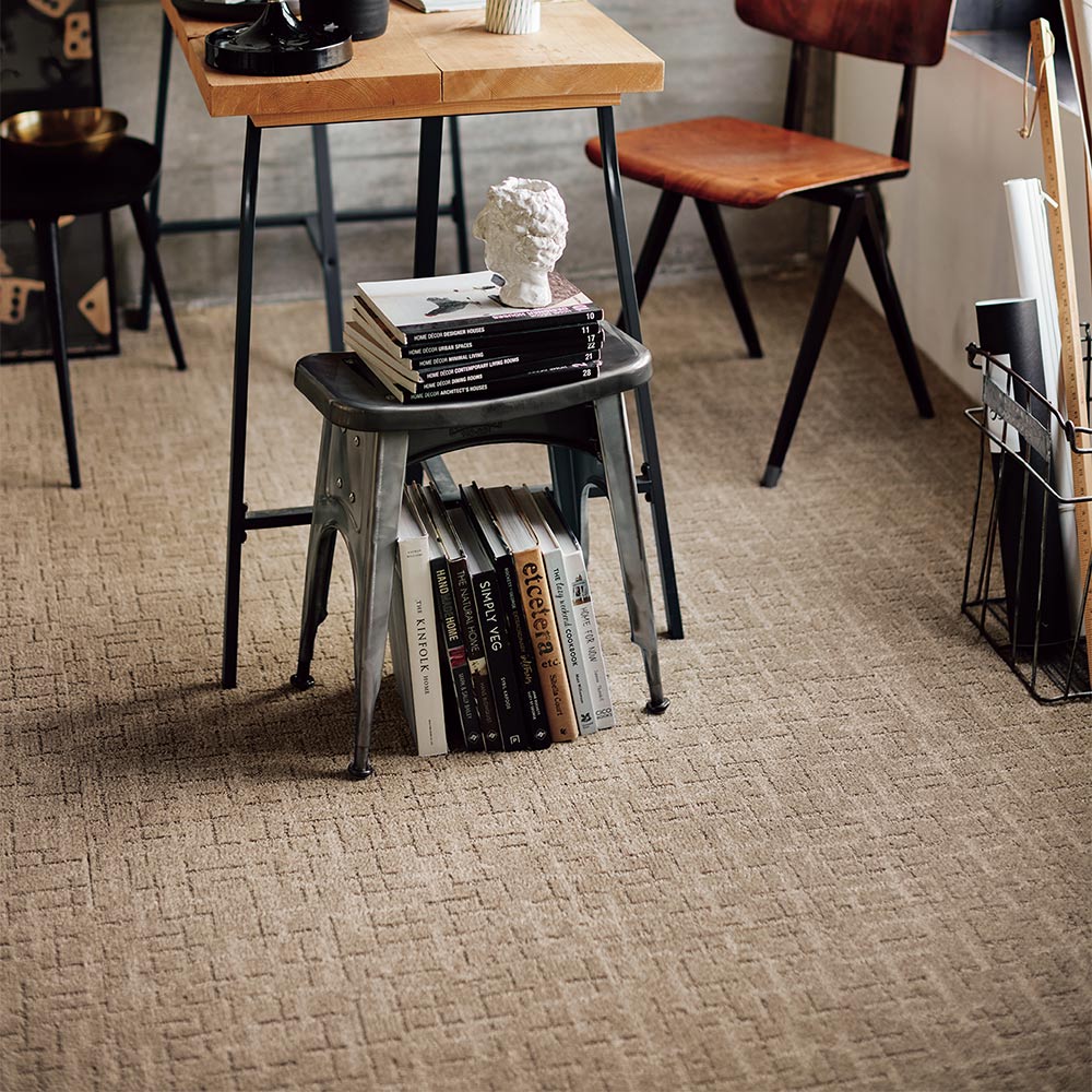 洗えるタイルカーペット 東リ ファブリックフロア スクエア4500 ステラクロス 【1ケース(10枚入)単位で販売】 FF4502 クラウドベージュ 吸着タイプ 床暖房対応