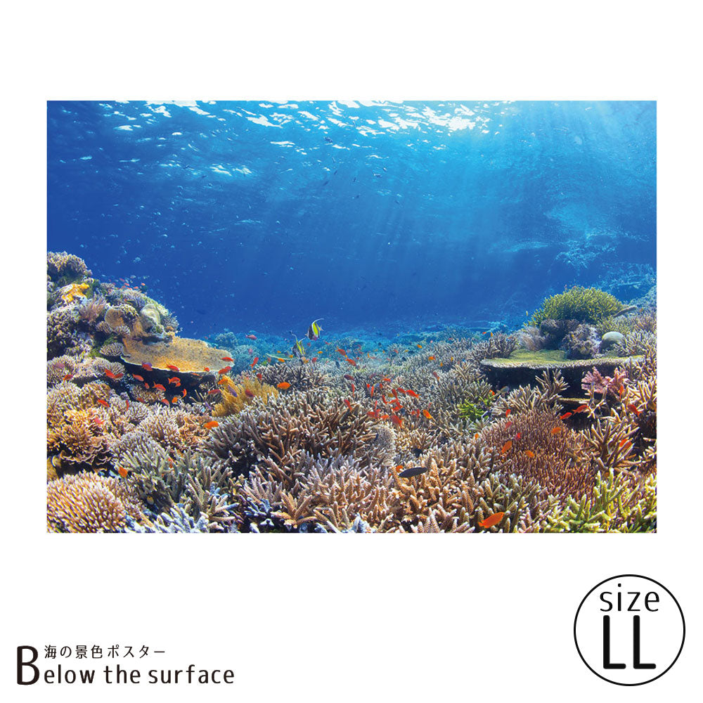 【鍵井 靖章 Yasuaki Kagii】海の景色ポスター Below the surface LL No.6