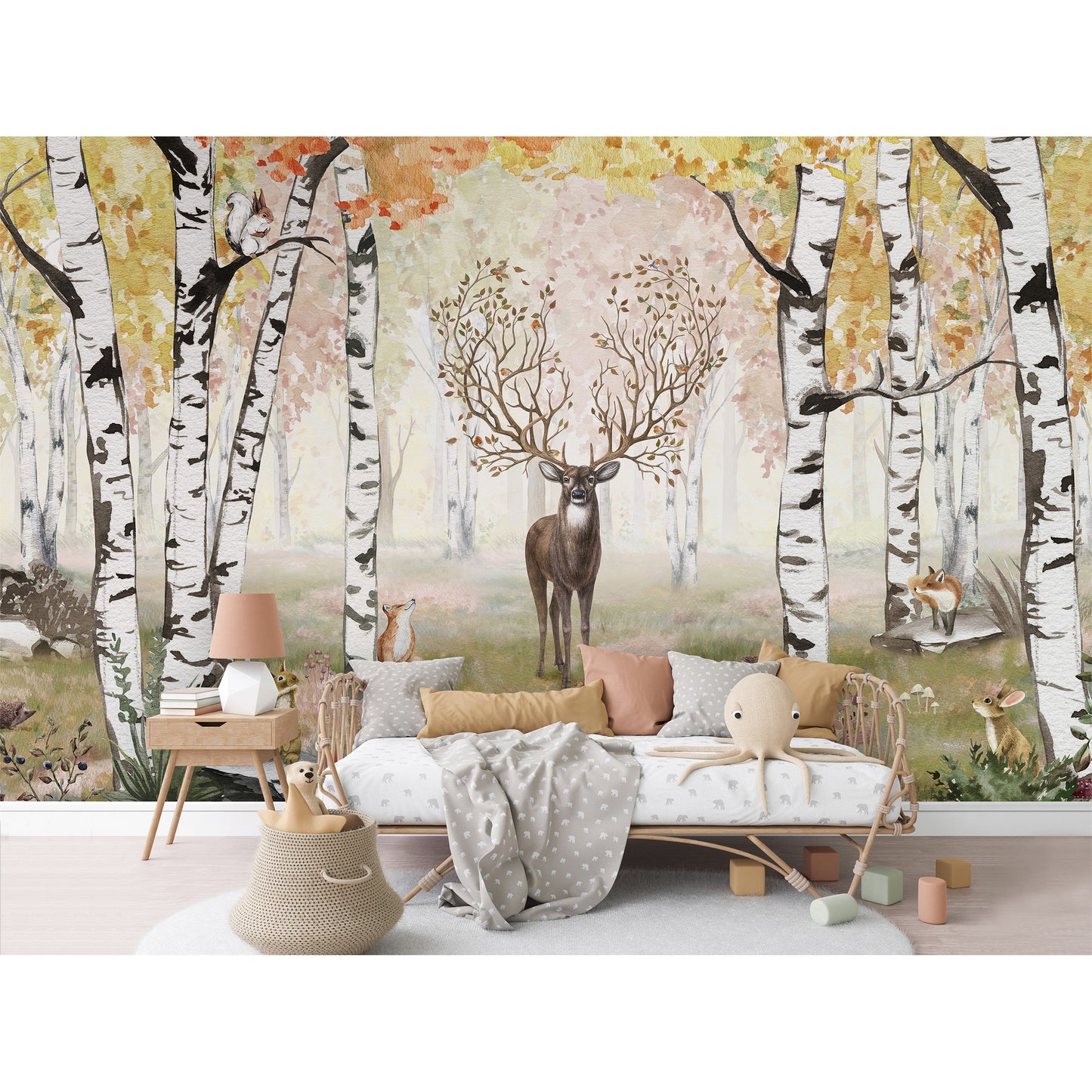 はがせるミューラル壁紙 のりなし KIKKI BELLE Amazing Antlers Autumn W13293