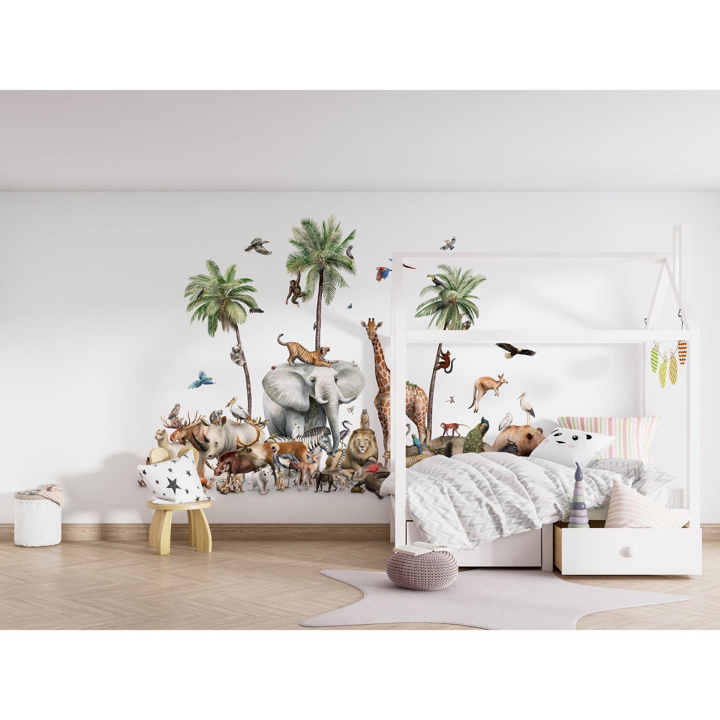 はがせるミューラル壁紙 のりなし KIKKI BELLE Beautiful Biodiversity W13302