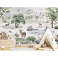 はがせるミューラル壁紙 のりなし KIKKI BELLE Deer Forest Winter W13309