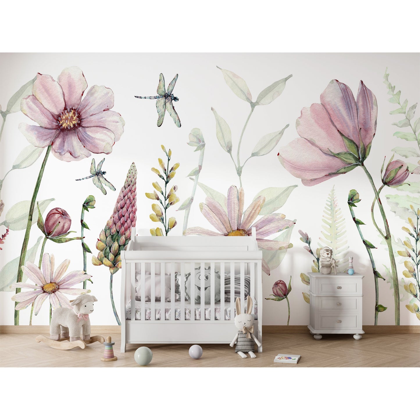 はがせるミューラル壁紙 のりなし KIKKI BELLE Fabulous Flowers W13368