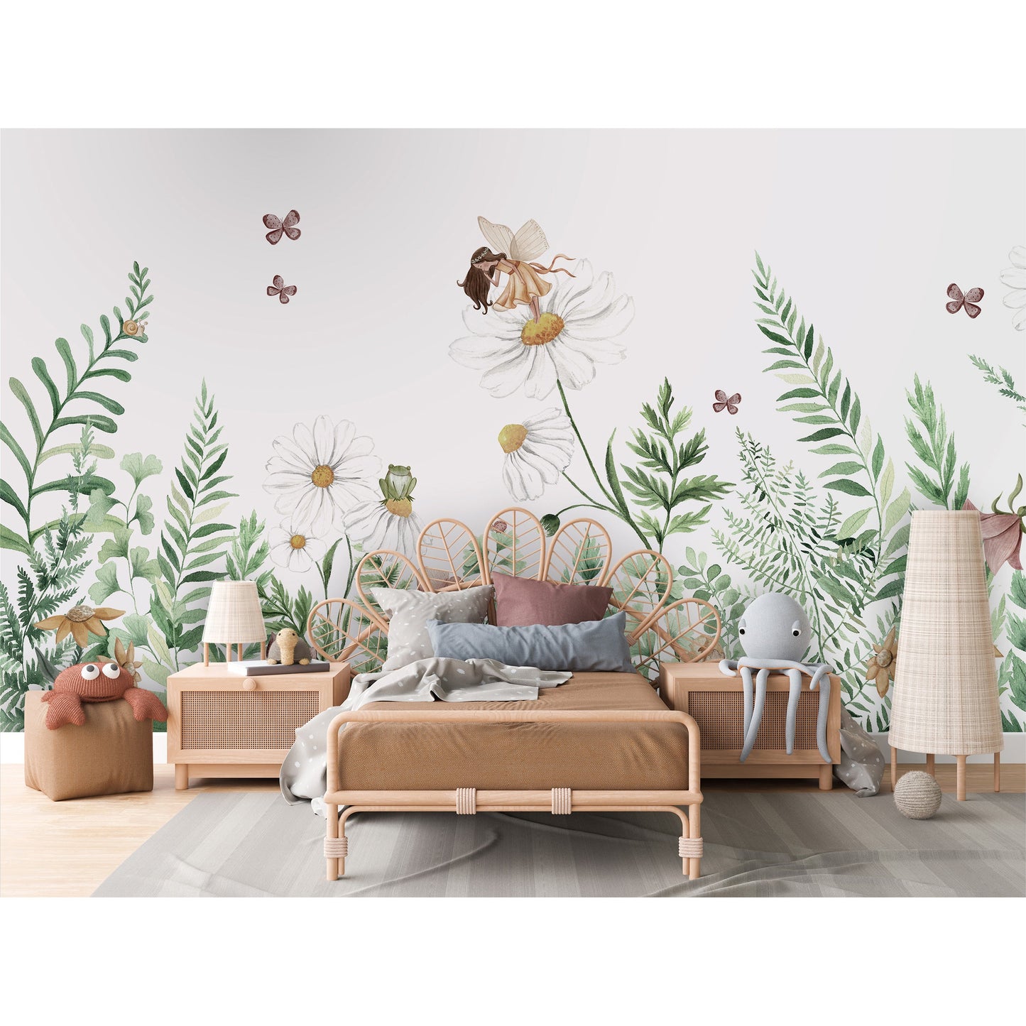 はがせるミューラル壁紙 のりなし KIKKI BELLE Fairy Garden W13312