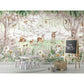 はがせるミューラル壁紙 のりなし KIKKI BELLE Forest Friends Spring W13315