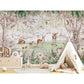 はがせるミューラル壁紙 のりなし KIKKI BELLE Forest Friends Spring W13315