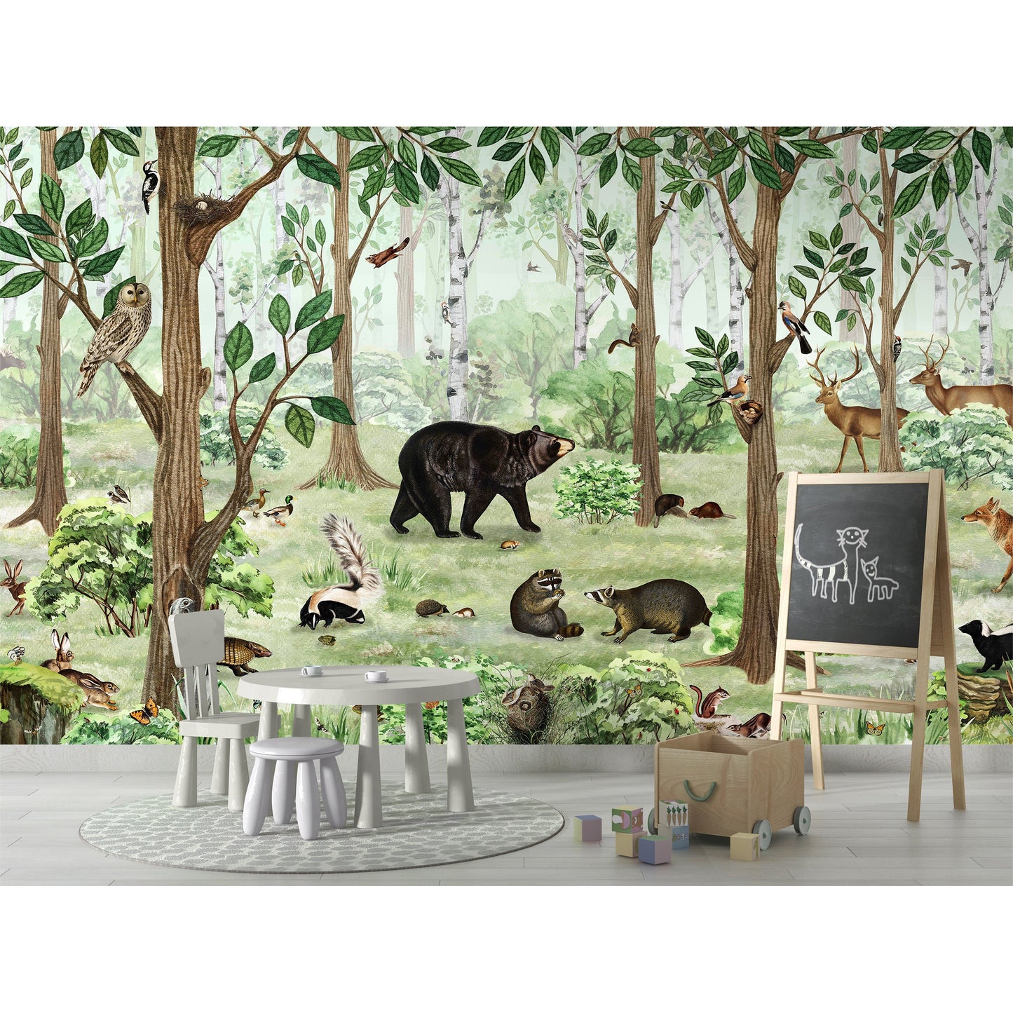 はがせるミューラル壁紙 のりなし KIKKI BELLE Forest Lookbook W13318