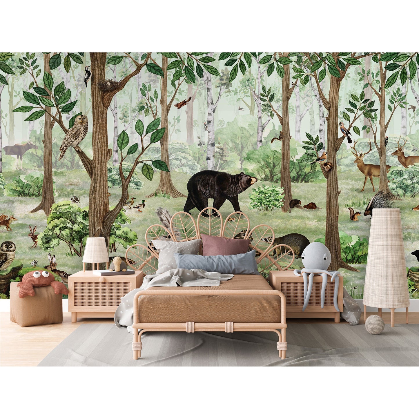 はがせるミューラル壁紙 のりなし KIKKI BELLE Forest Lookbook W13318