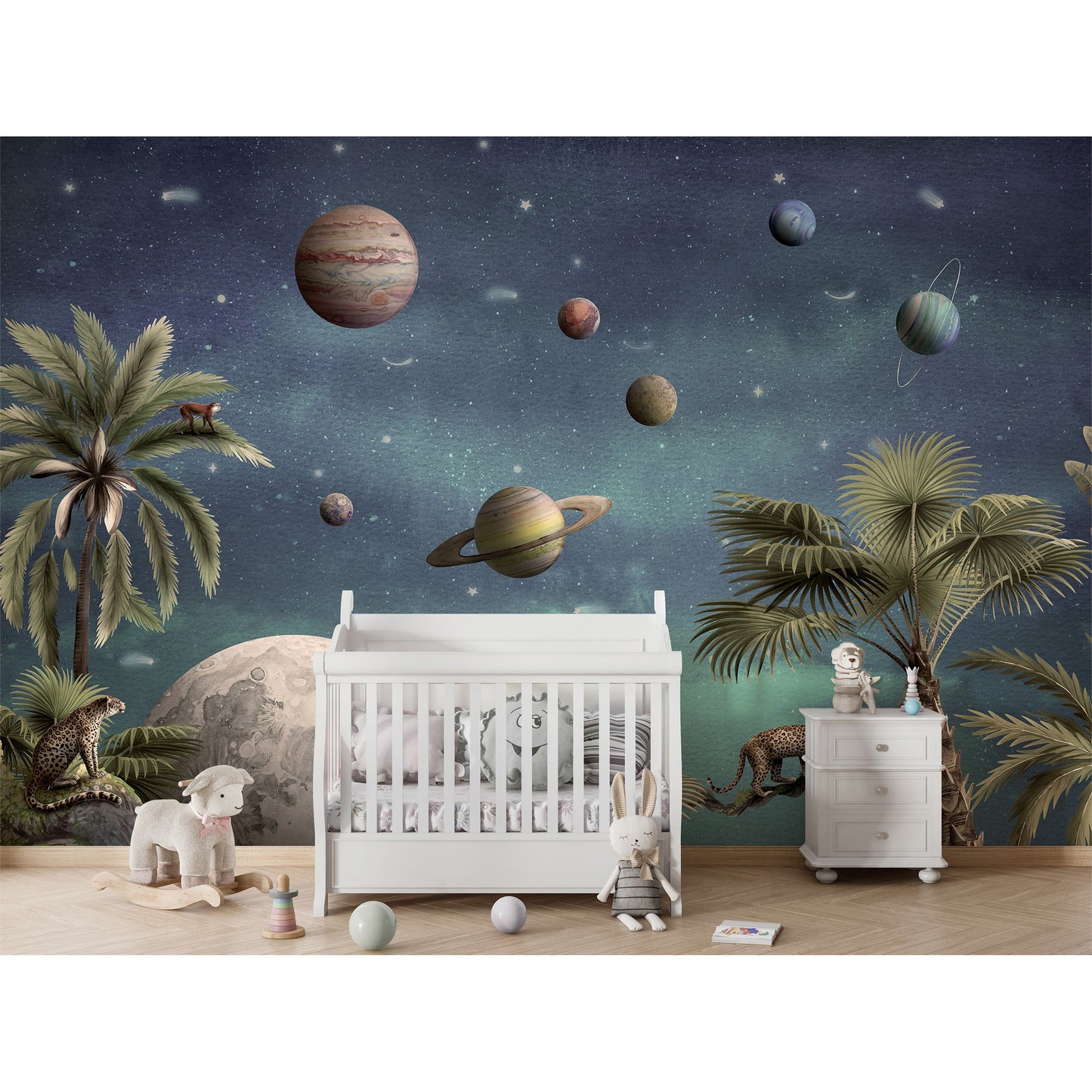 はがせるミューラル壁紙 のりなし KIKKI BELLE Pretty Planets W13330