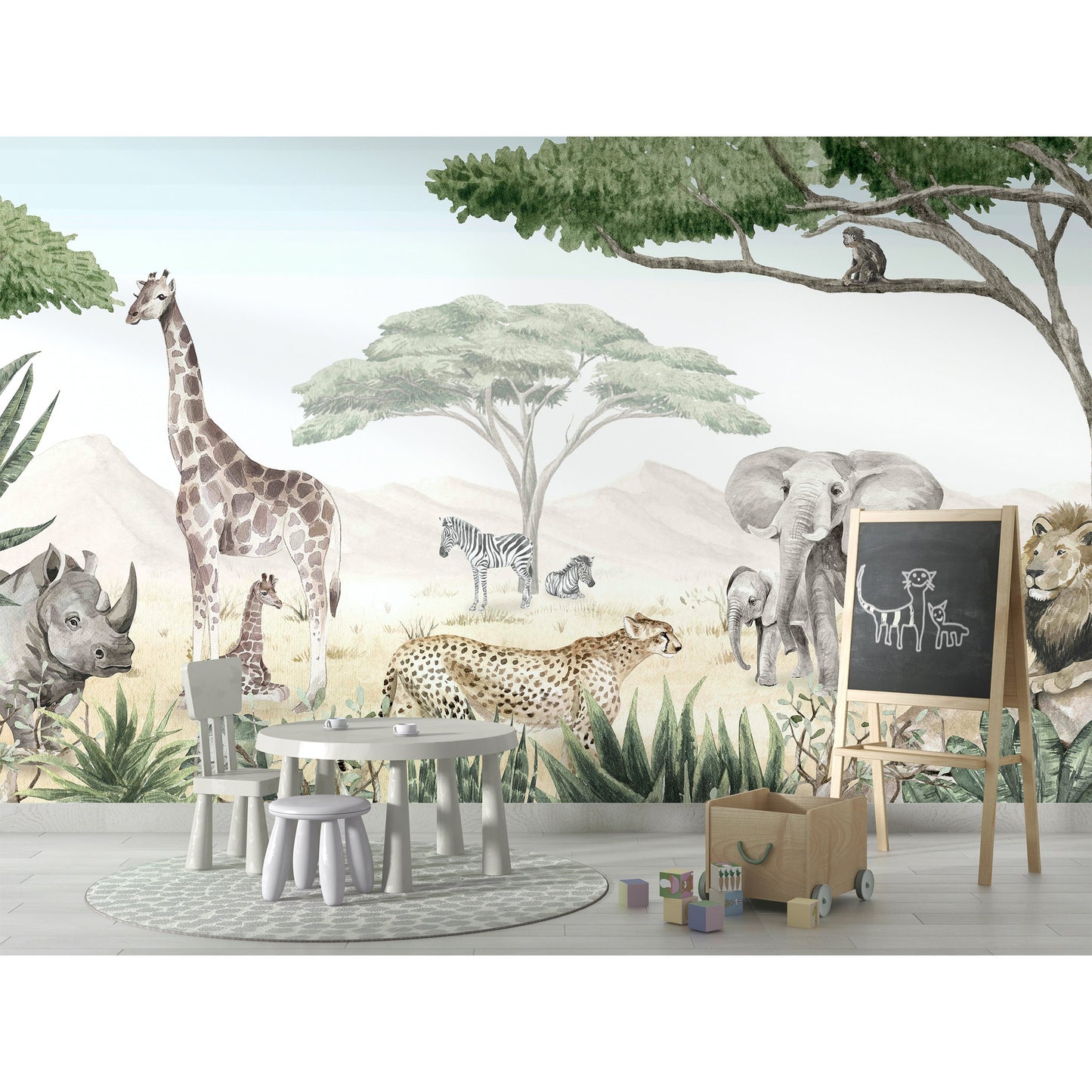 はがせるミューラル壁紙 のりなし KIKKI BELLE Savannah Jive W13331