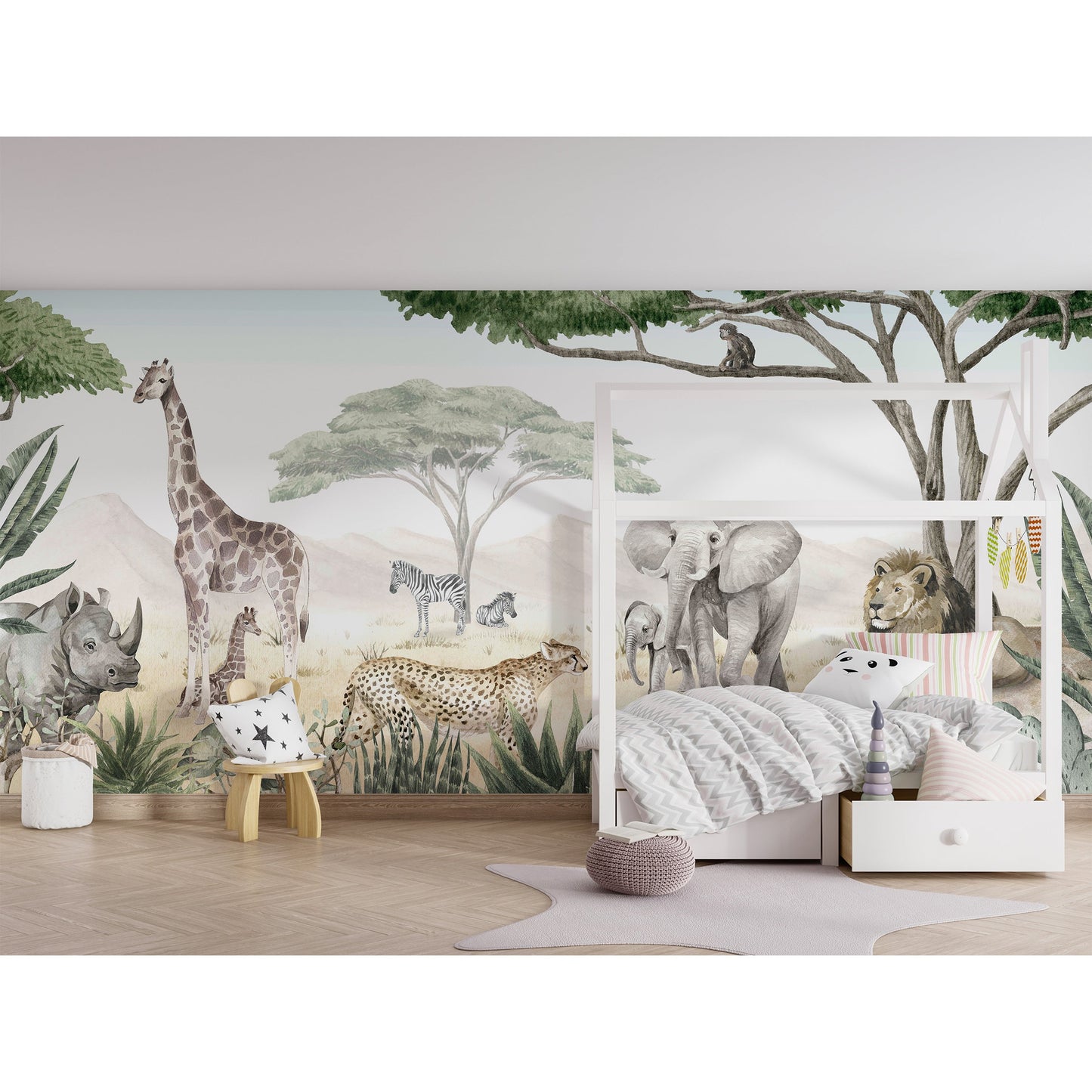 はがせるミューラル壁紙 のりなし KIKKI BELLE Savannah Jive W13331