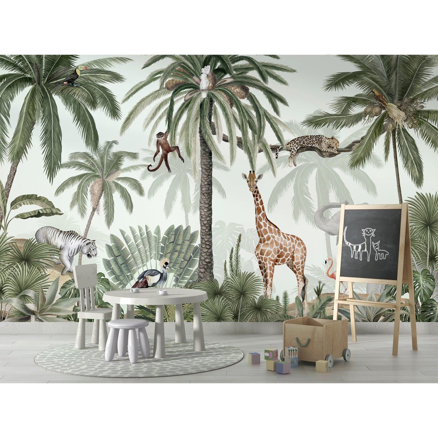 はがせるミューラル壁紙 のりなし KIKKI BELLE Tropical Jive W13336