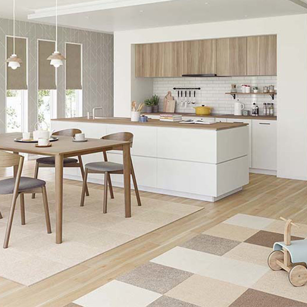 洗えるタイルカーペット サンゲツ  STYLE KIT+ BRIGHT 【1枚単位で販売】 KIT-1653 アンバー 吸着タイプ 床暖房対応 消臭