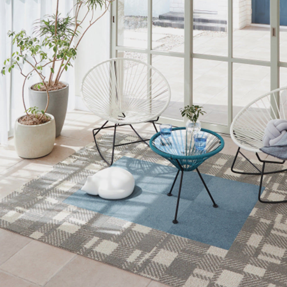 洗えるタイルカーペット サンゲツ  STYLE KIT+ CUT 【1ケース(10枚入)単位で販売】 KIT-1641 ラムネ 吸着タイプ 床暖房対応 消臭