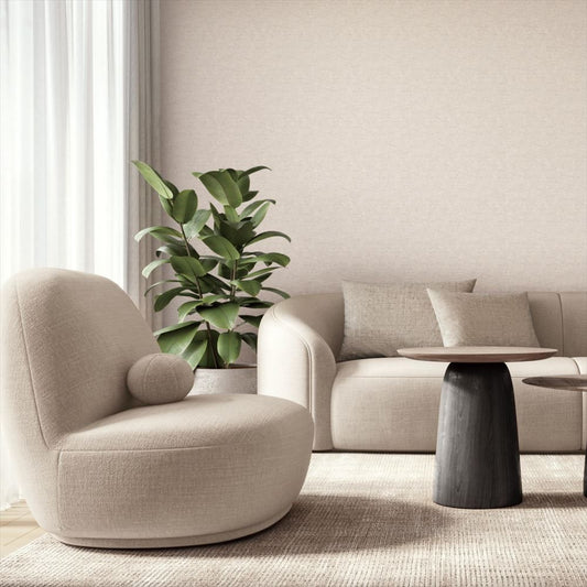 LL-6026 壁紙 のりなし クロス / リリカラ / ライト ベージュの無地【50m巻】