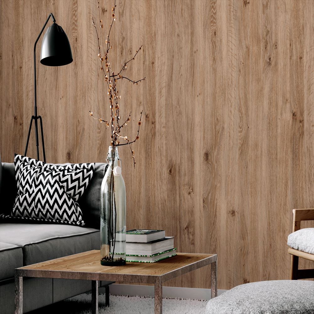 LL-6103 LW-202 壁紙 のりなし クロス / リリカラ / ライト ナチュラル木目【サンプル】