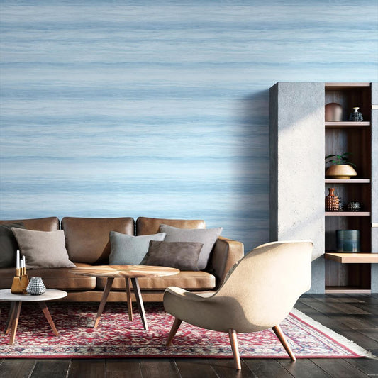 LL-6151 LW-256 壁紙 のり付き クロス / リリカラ / ライト ブルーの無地【30m+施工道具セット】