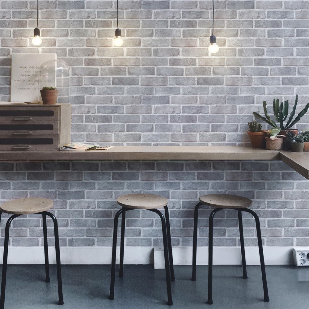 LL-6159 LV-2294 壁紙 のり付き クロス / リリカラ / ライト レンガ柄【10m+施工道具セット】