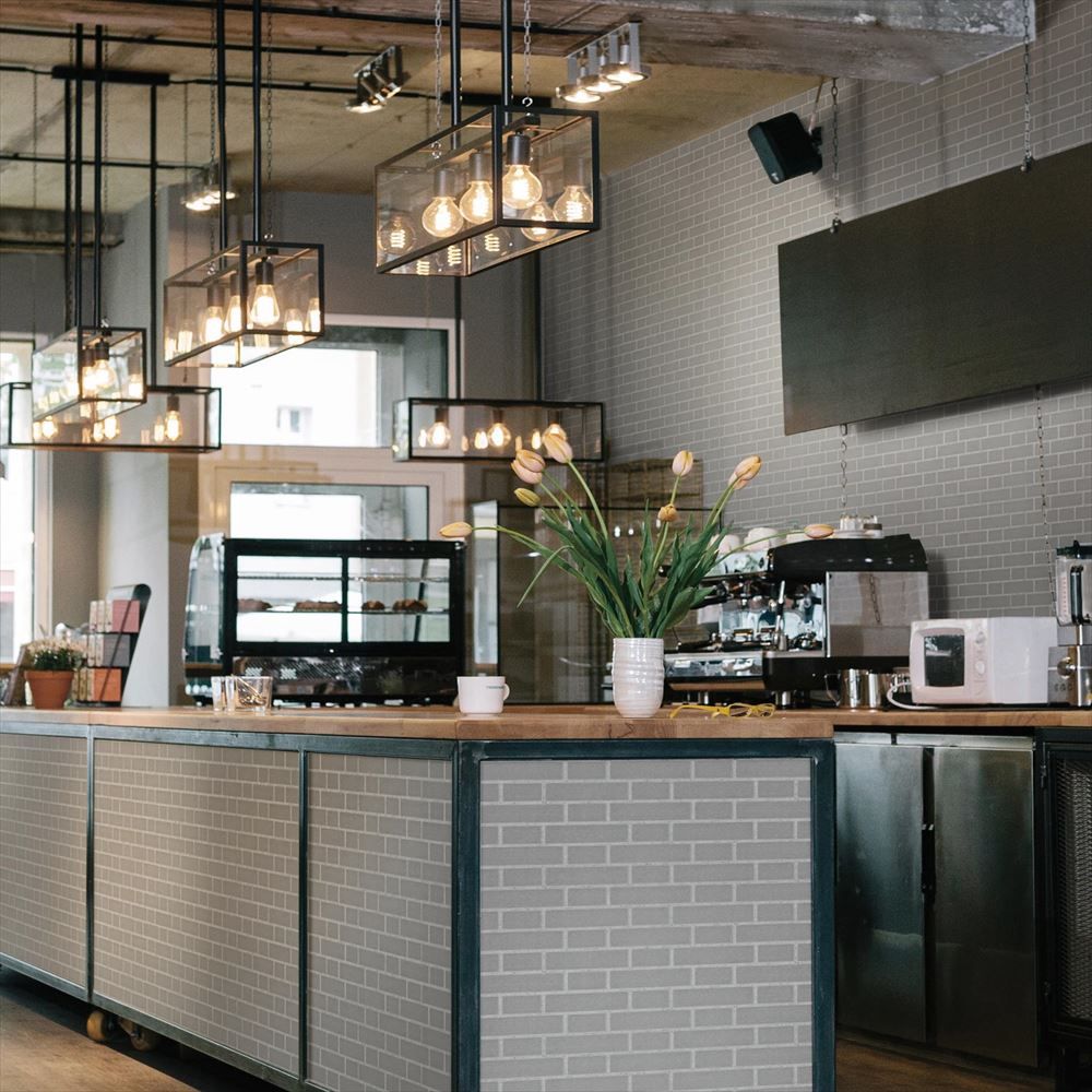 LL-6168 LV-2312 壁紙 のりなし クロス / リリカラ / ライト タイル柄【50m巻】